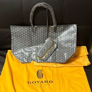 X SOLD OUT X Goyard Saint Louis GM size in grey brand new from Paris